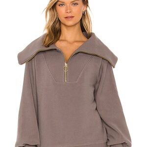 Varley Gray/Taupe Pullover with Zipper